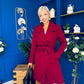 Leanne Detailed Trench Coat Wine