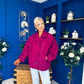 Avril Oversized Cape Jacket Berry