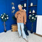 Avril Oversized Cape Jacket Camel