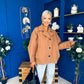 Avril Oversized Cape Jacket Camel