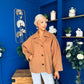 Avril Oversized Cape Jacket Camel