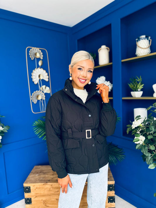 Mariah Quilted Jacket Black