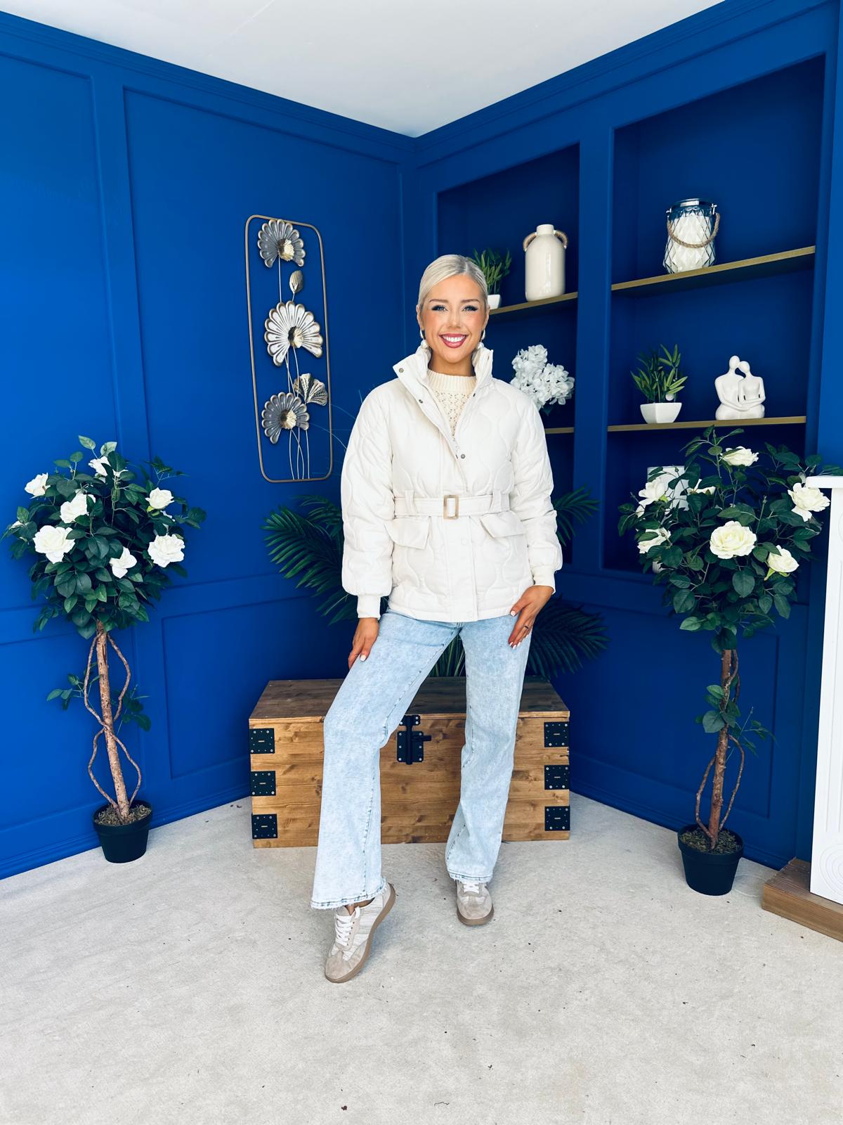 Mariah Quilted Jacket Cream