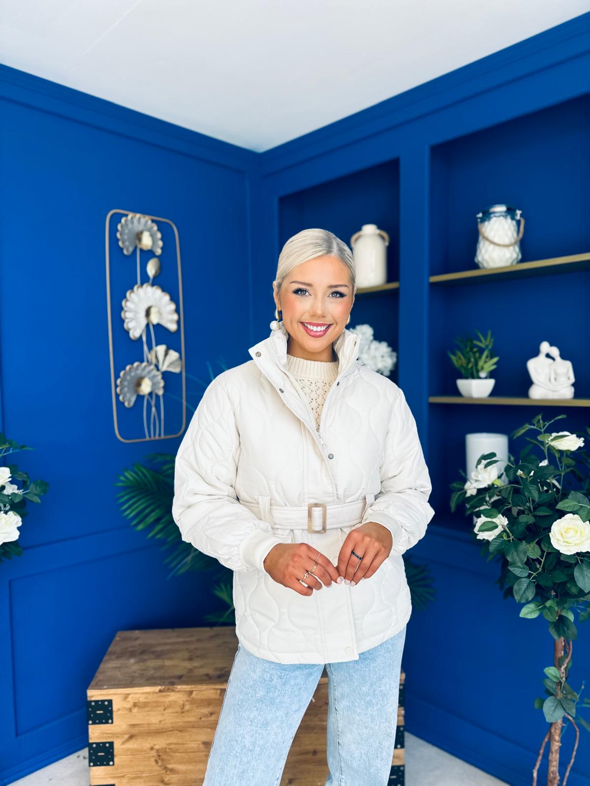 Mariah Quilted Jacket Cream