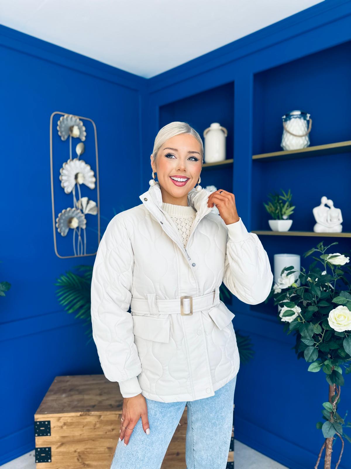Mariah Quilted Jacket Cream