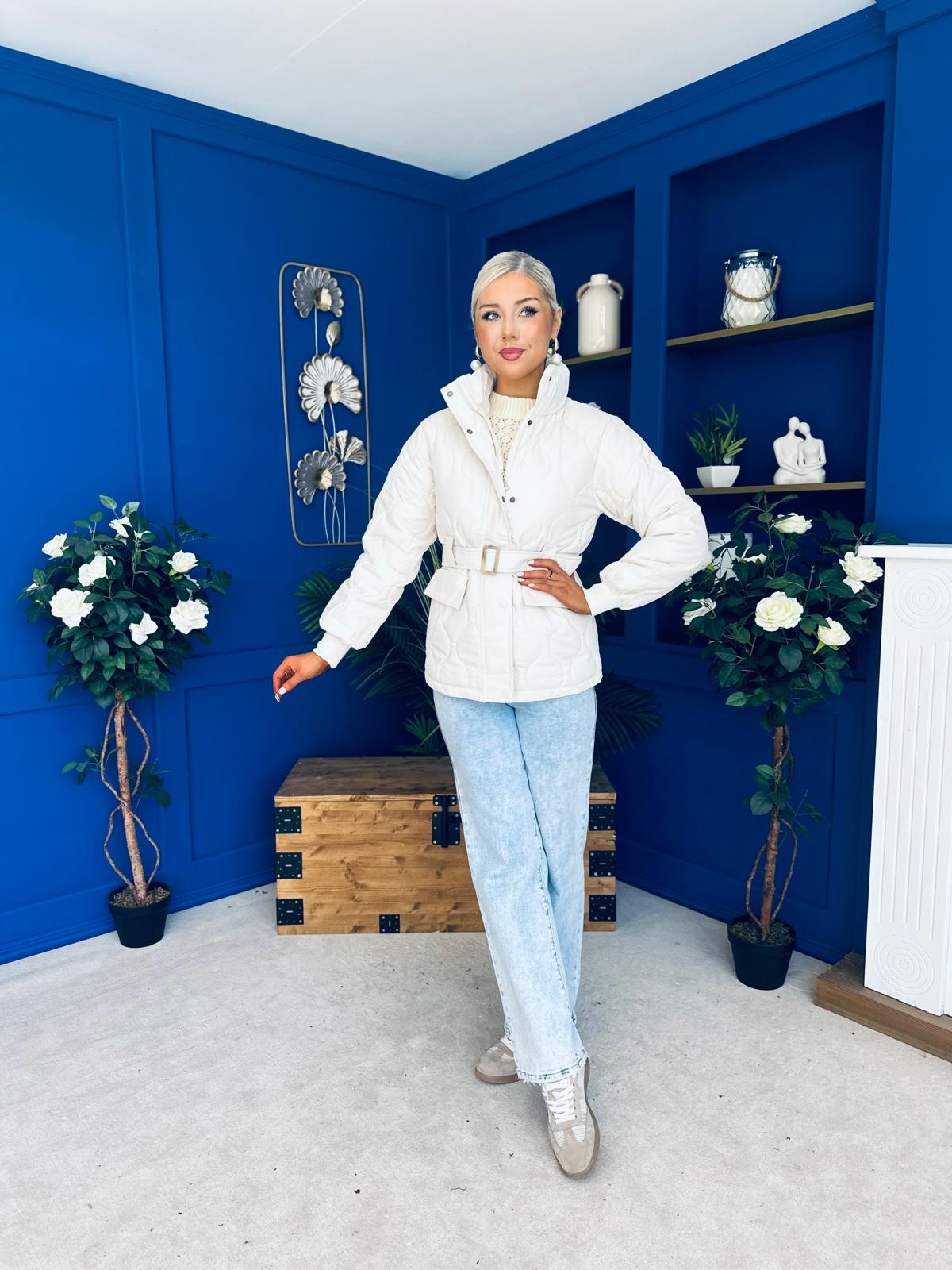 Mariah Quilted Jacket Cream
