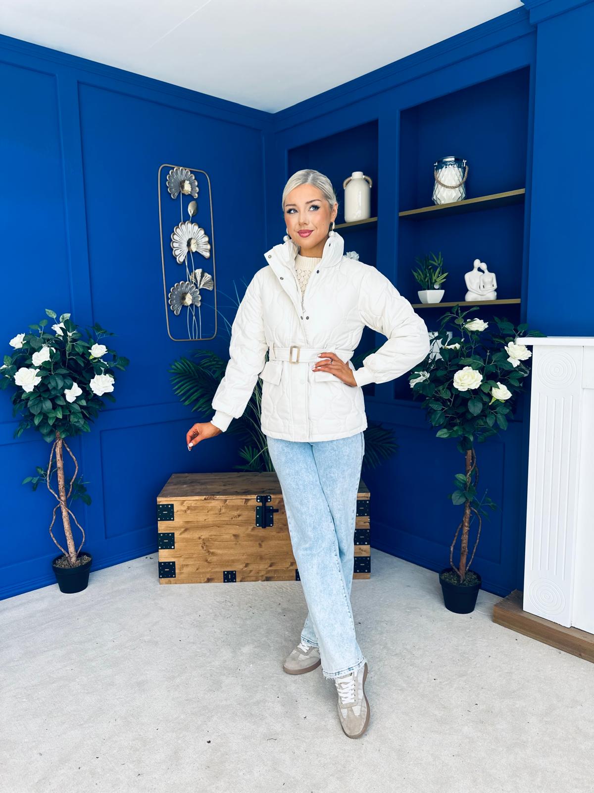 Mariah Quilted Jacket Cream