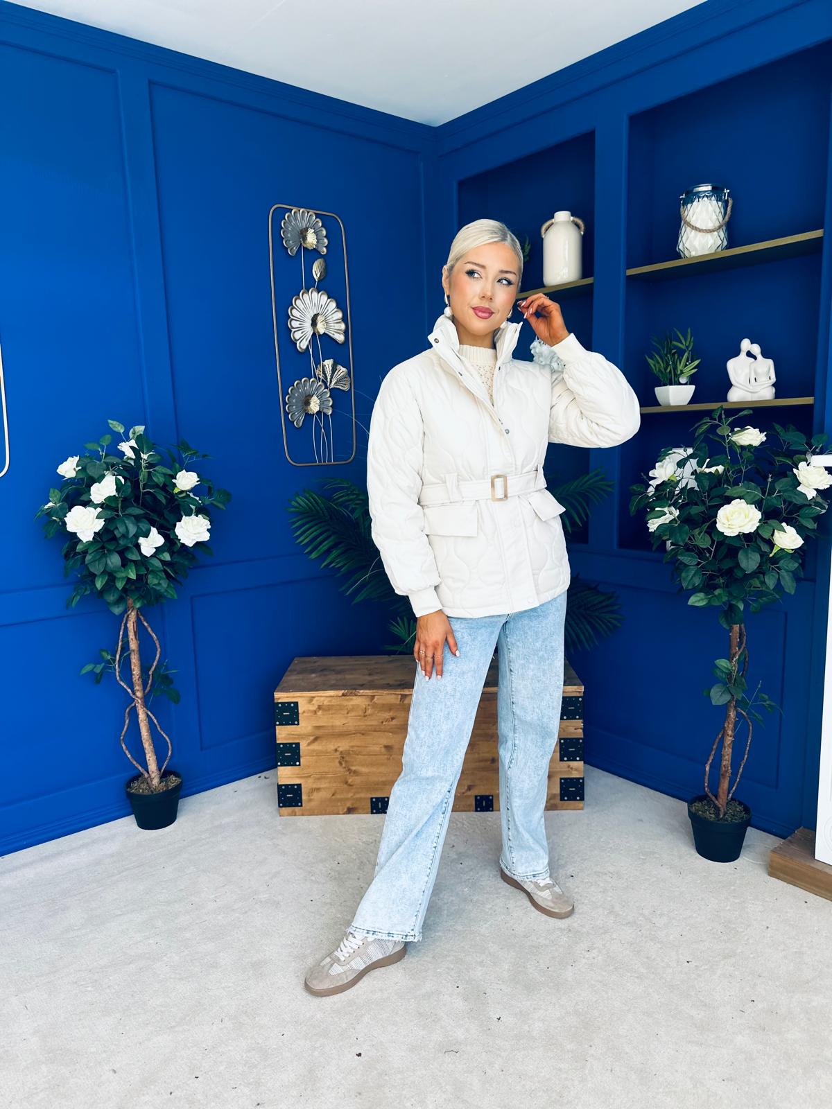 Mariah Quilted Jacket Cream