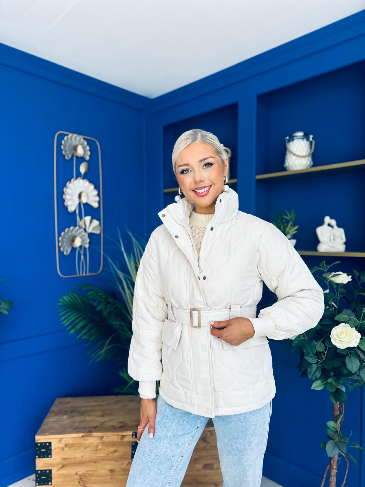 Mariah Quilted Jacket Cream