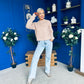 Angela Chunky Knit Jumper Blush