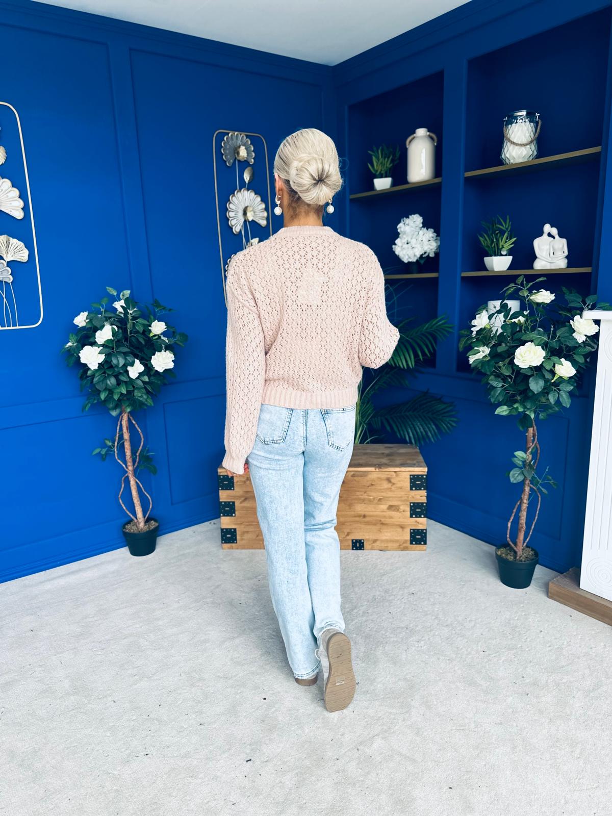Angela Chunky Knit Jumper Blush