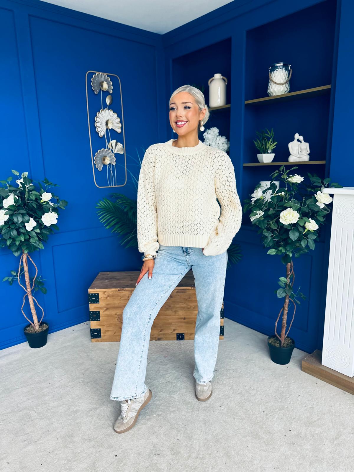 Angela Chunky Knit Jumper Cream