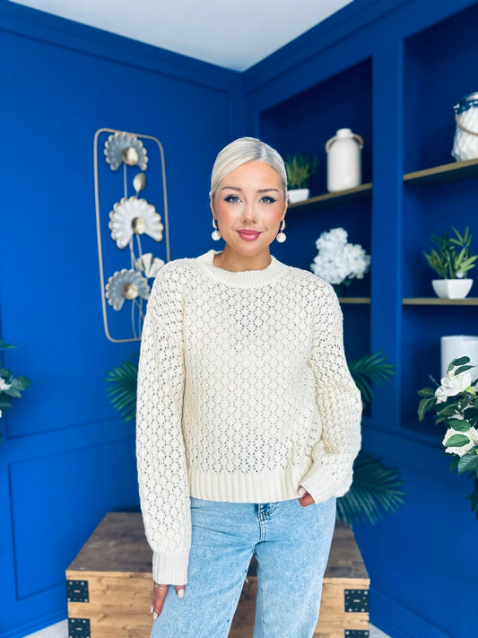 Angela Chunky Knit Jumper Cream