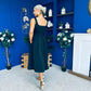 Erica Square Neck Midi Dress Black