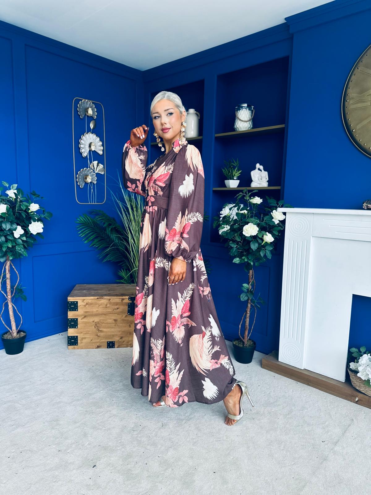 Sian Button Down Shirt Dress Floral Coco