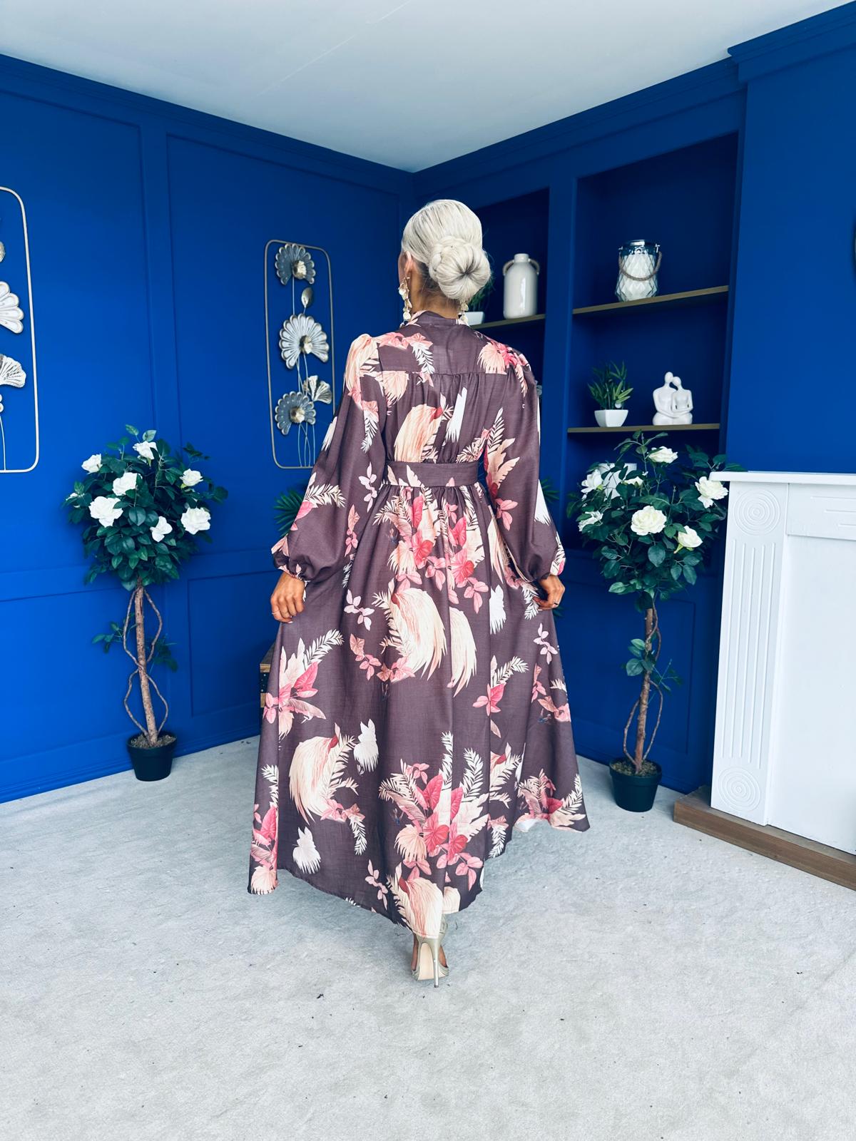 Sian Button Down Shirt Dress Floral Coco