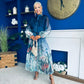 Tyler Occasion Shirt Dress Floral Blue Pre Order 19 Sept