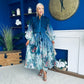 Tyler Occasion Shirt Dress Floral Blue Pre Order 19 Sept