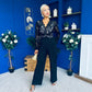Bridget Twist Font Long Sleeve Lace Jumpsuit Black