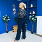 Bridget Twist Font Long Sleeve Lace Jumpsuit Black