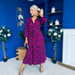 Angela Shirt Maxi Dress Pink Animal