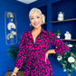 Angela Shirt Maxi Dress Pink Animal