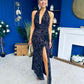 Rosanna Halterneck Occasion Dress Coco/Black