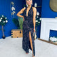 Rosanna Halterneck Occasion Dress Coco/Black
