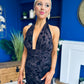 Rosanna Halterneck Occasion Dress Coco/Black