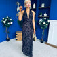 Rosanna Halterneck Occasion Dress Coco/Black