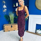 Poppy Sequin Occasion Dress Burgundy