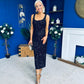 Poppy Sequin Occasion Dress Black