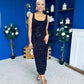 Poppy Sequin Occasion Dress Black