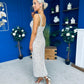 Poppy Sequin Occasion Dress Beige