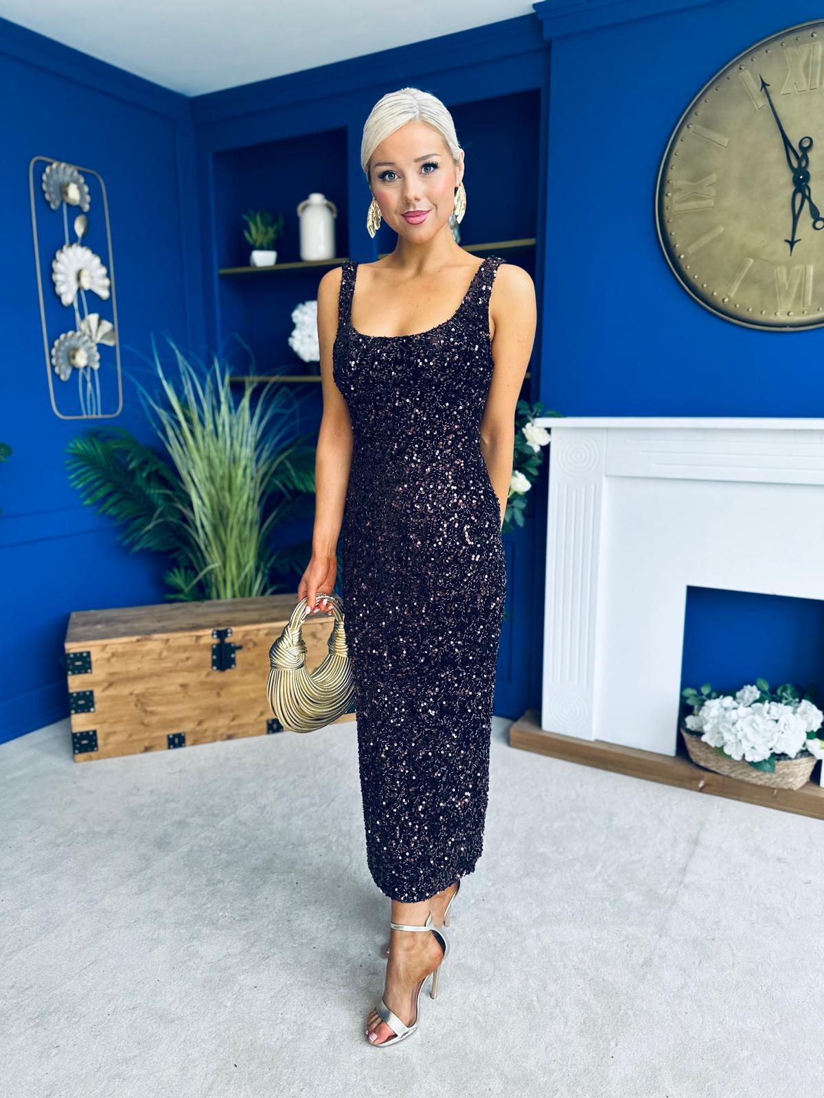 Poppy Sequin Occasion Dress Coco