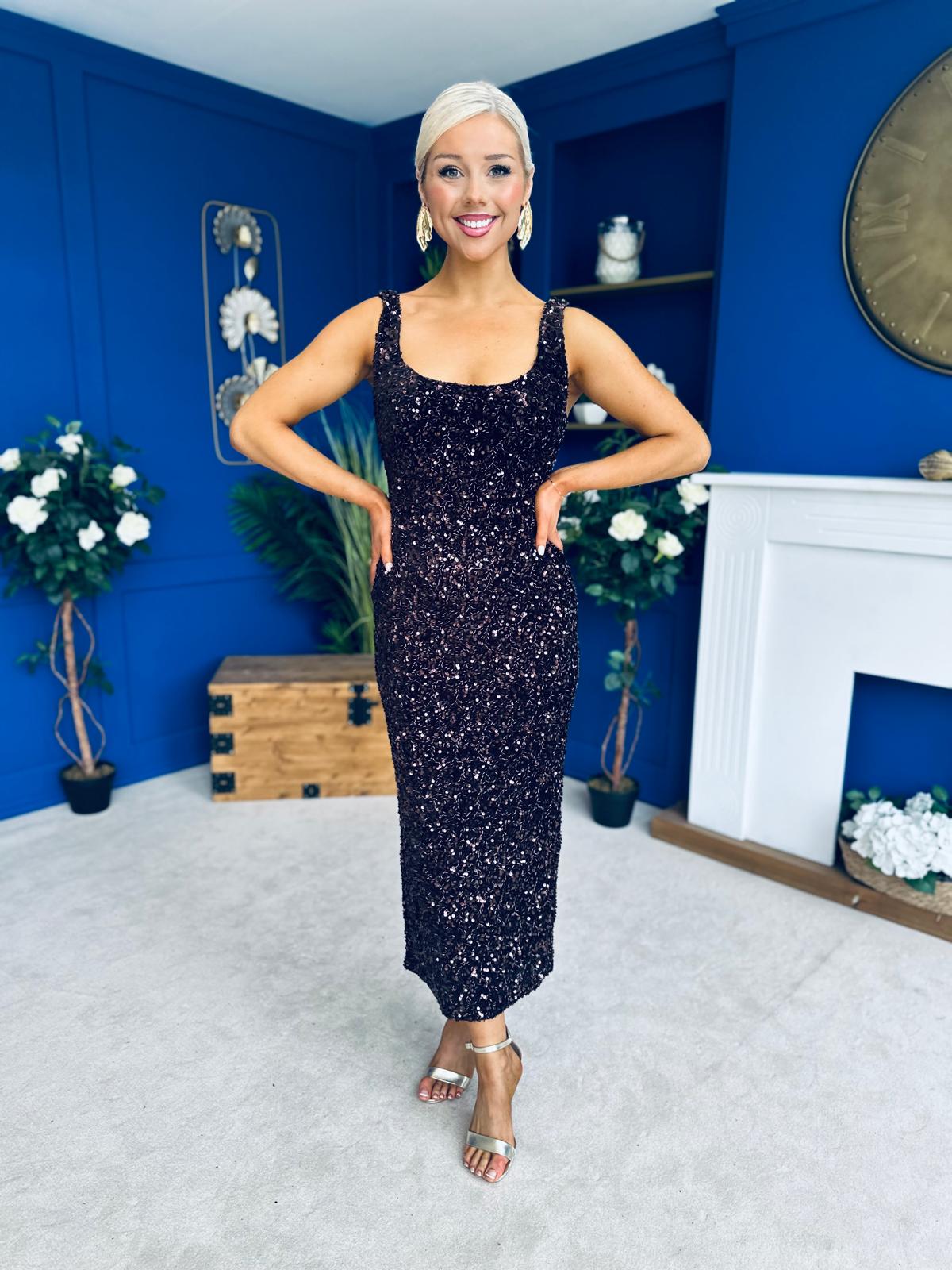 Poppy Sequin Occasion Dress Coco
