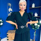 Danica Detailed Midi Dress Black