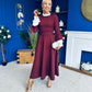 Olivia Detailed Occasion Dress Wine