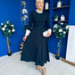 Olivia Detailed Occasion Dress Black