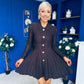 Rhea Button Detail Mini Dress Coco