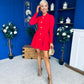 Rhea Button Detail Mini Dress Red