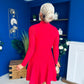 Rhea Button Detail Mini Dress Red