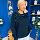 Diane Embellished Knit Jumper Black