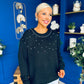 Diane Embellished Knit Jumper Black