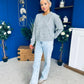 Diane Embellished Knit Jumper Grey