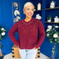 Diane Embellished Knit Jumper Wine