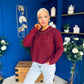 Diane Embellished Knit Jumper Wine