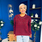 Diane Embellished Knit Jumper Wine