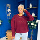Diane Embellished Knit Jumper Wine