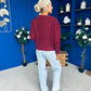 Diane Embellished Knit Jumper Wine